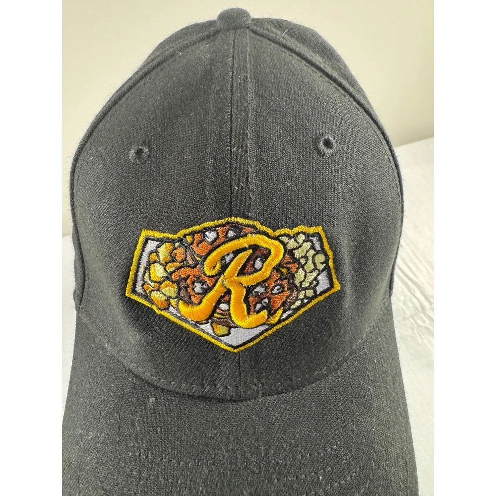 New Era 39THIRTY Rochester Red Wings Black Stretch Fit Hat Mens Large XLarge